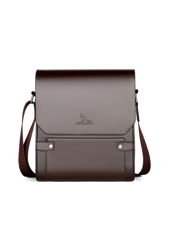 Men's Retro PU Leather Business Messenger Bag – Shoulder Briefcase