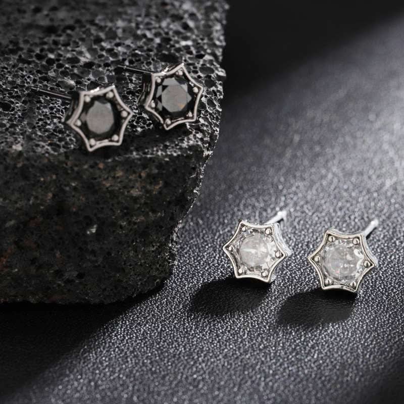 Unisex Hexagram Stud Earrings – Six-Pointed Star