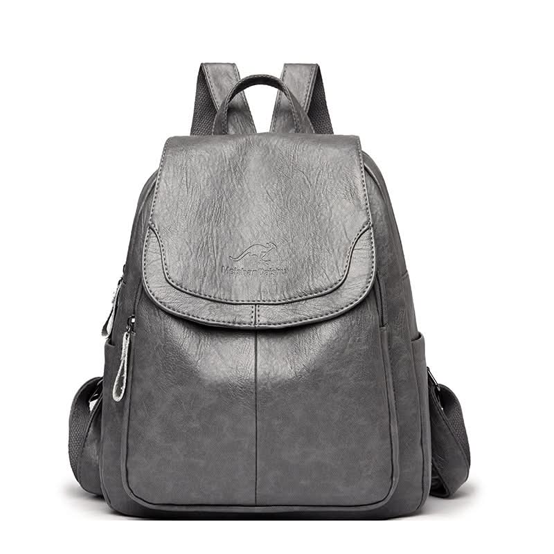 Women's Soft Leather Backpack – With Hidden Zipper Pockets