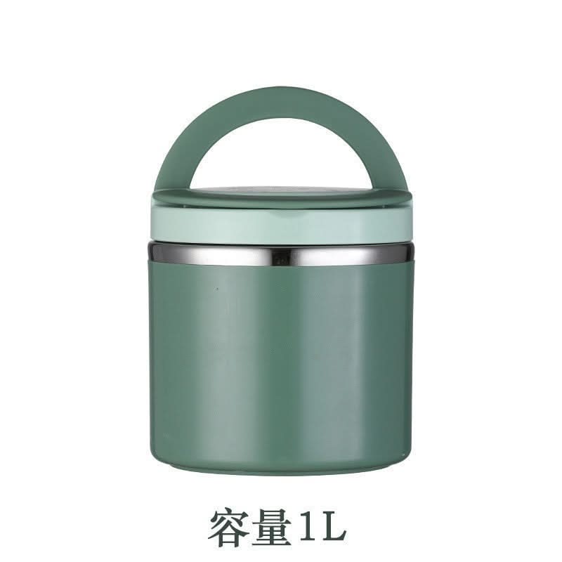 Insulated Stainless Steel Round Lunch Box – Thermal Food Container for Adults