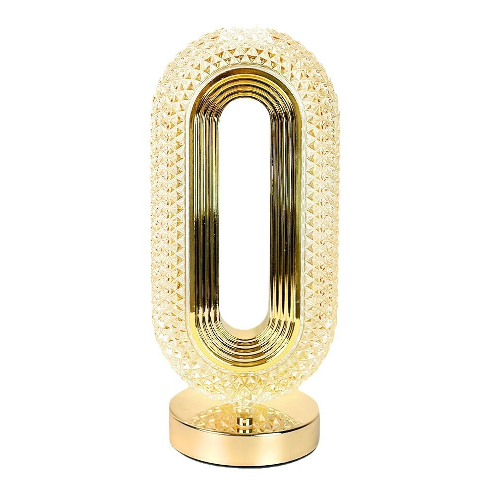 Crystal Touch Table Lamp – Luxury Bedside Night Light with 3-Color Modes