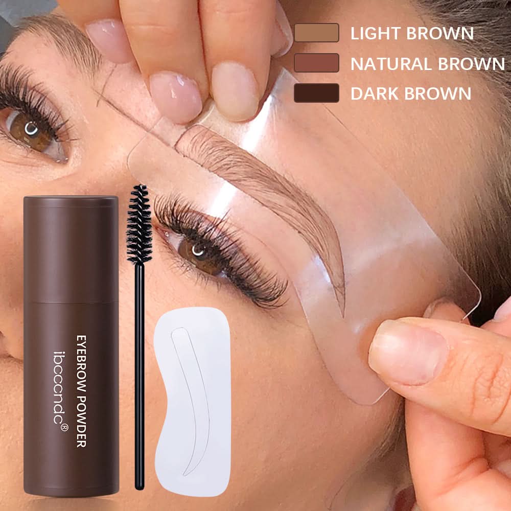 Eyebrow & Hairline Powder – Natural Hairline Shadow & Brow Filler, with Stencils & Brushes