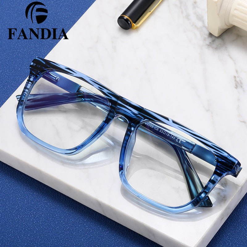 Women's TR90 Square Frame Anti-Blue Light Glasses – Myopia-Ready Optical Eyewear