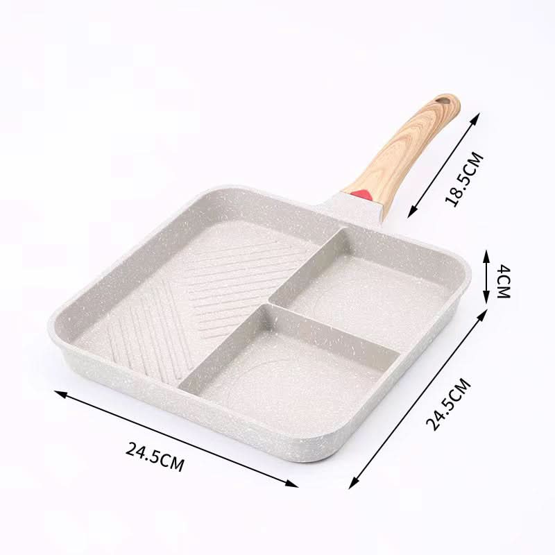 Non-Stick 3-Partition Cooking Frying Pan