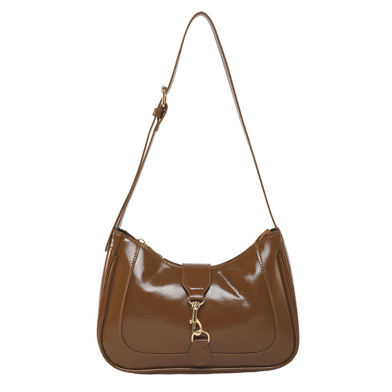 Trendy Women's Shoulder Bag – French-Inspired Armpit Bag with Textured PU