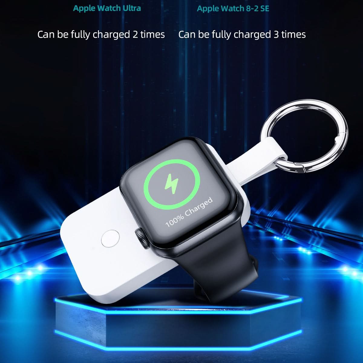 1000mAh Magnetic Watch Charger for Apple & Samsung