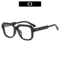 Square Blue Light Blocking Eyeglasses Frame – Minimalist Studded Design, Fashion Sunglasses for Everyday Wear