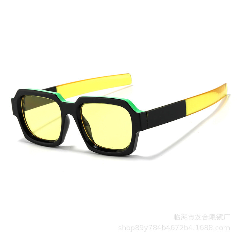 Retro Party Colorful Street-Style Sunglasses – Trendy UV-Protective Fashion Eyewear