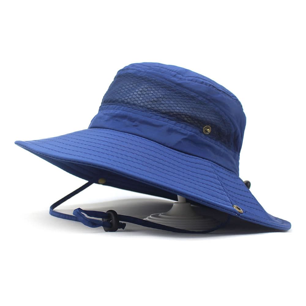 Wide Brim Bucket Hat – Unisex Cotton Sun Hat for Outdoor Sports, Foldable & Breathable
