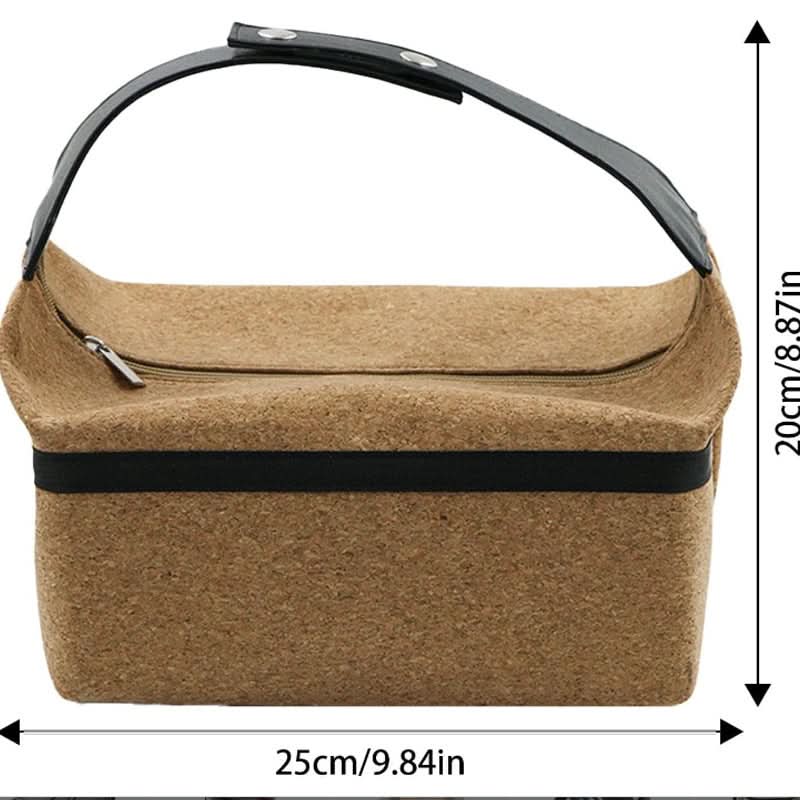 Wood Grain Leather Multipurpose Storage Bag