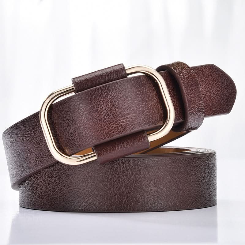Women's Adjustable Faux Leather Belt - with Alloy Buckle