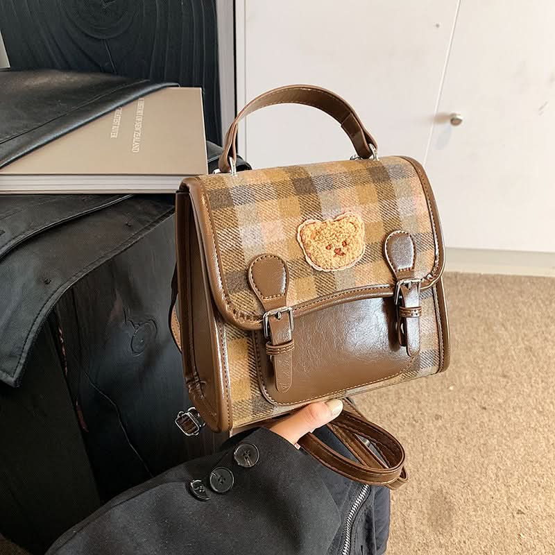 Women's Retro PU Leather Backpack – Fashionable Handheld School & Travel Bag
