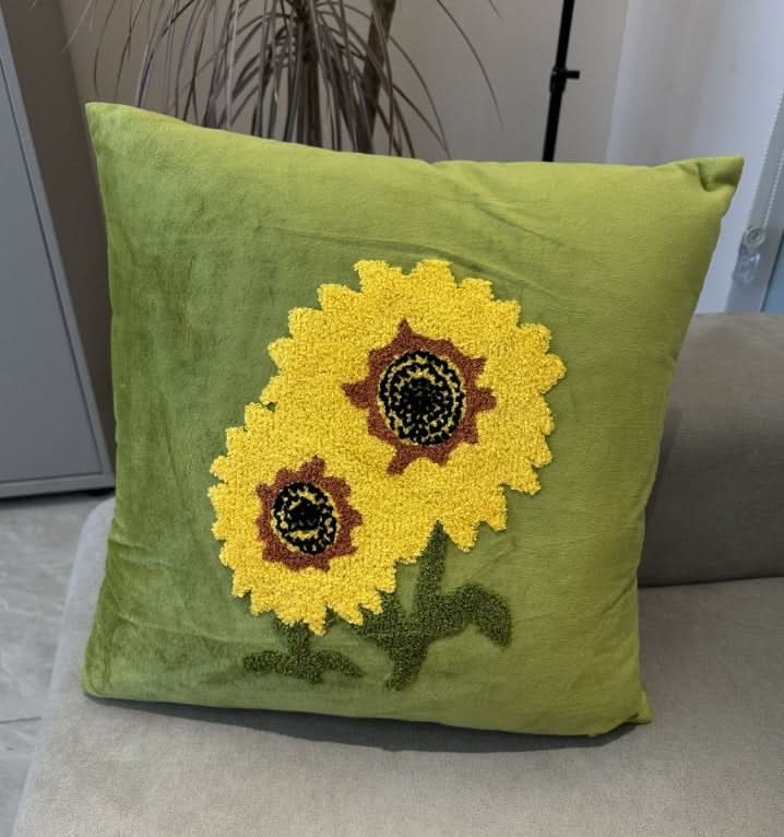 Pastoral Style Embroidered Flower Pillowcase