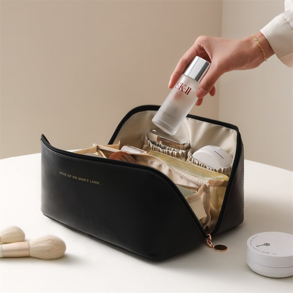 PU Cloud Makeup Bag Set – Large Capacity Waterproof Cosmetic Organizer (2-piece set)
