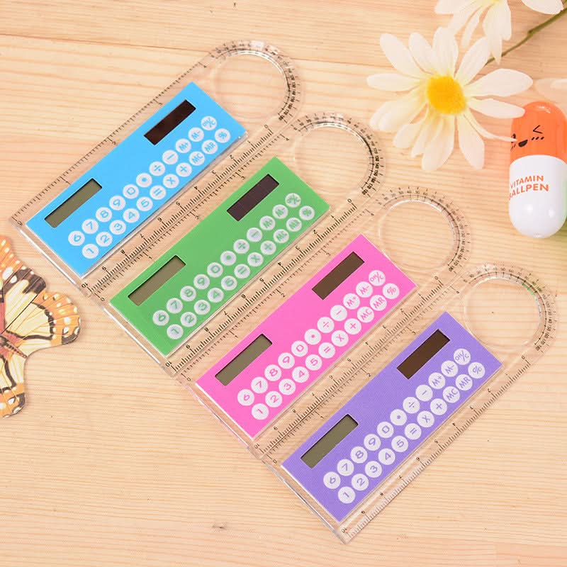 Multifunctional Protractor Ruler with Magnifying Glass