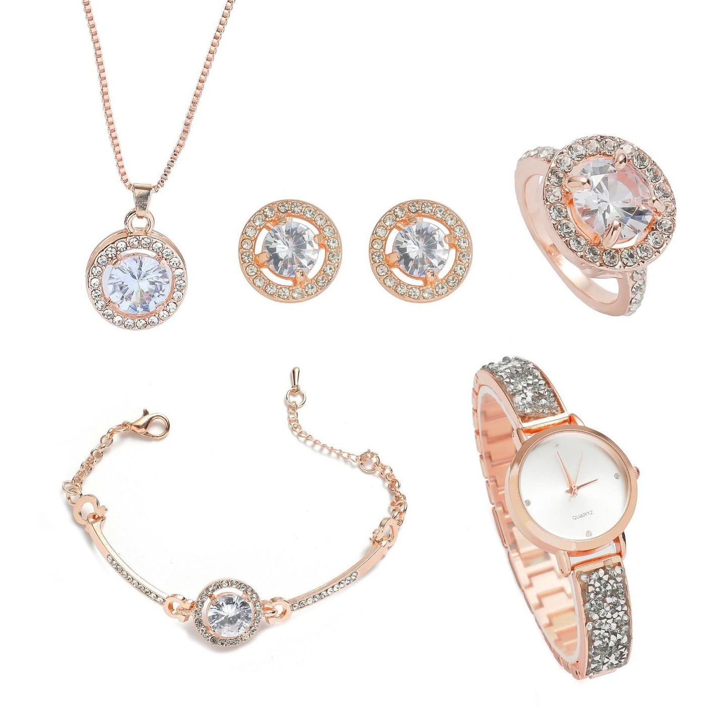 Luxury Starry Sky Diamond Quartz Watch Set –For Women’s