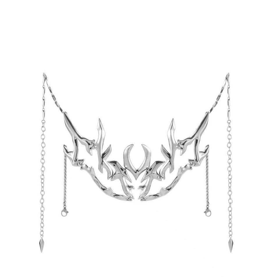 Silver Punk Face Accessory, Unisex Jewelry