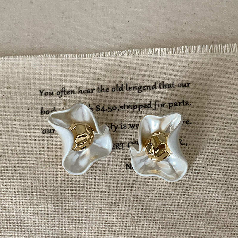 Retro Phoenix Flower Earrings for Women – Geometric Metal Fashion Jewelry