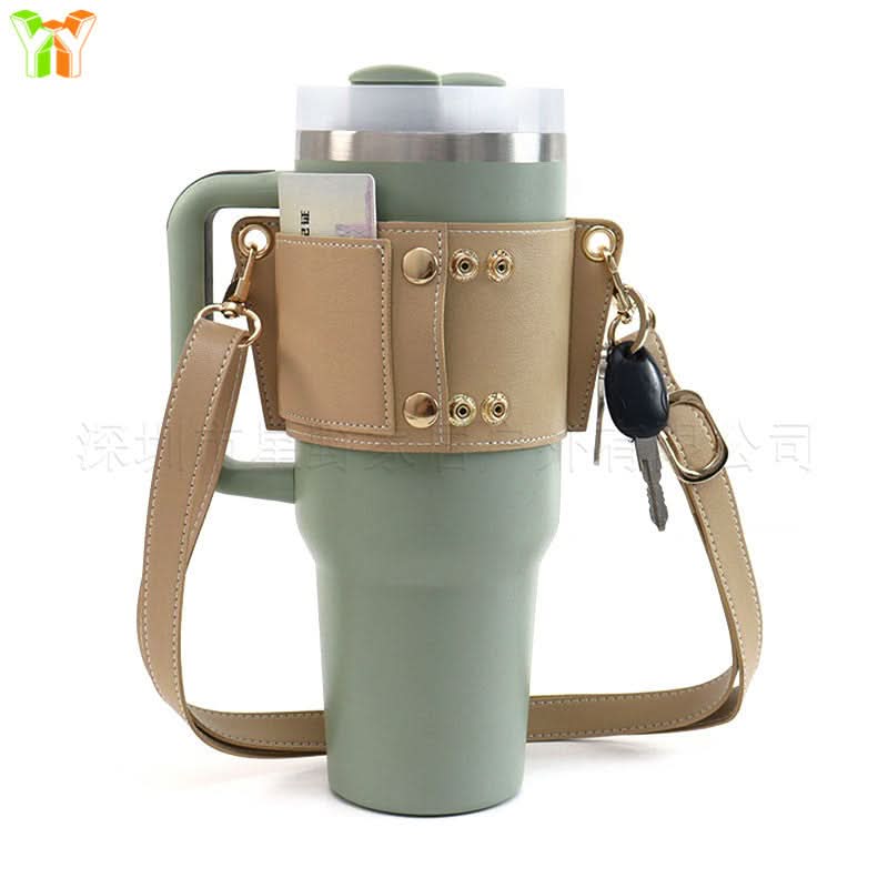 Adjustable Crossbody Cup Holder & Multi-Function Bag