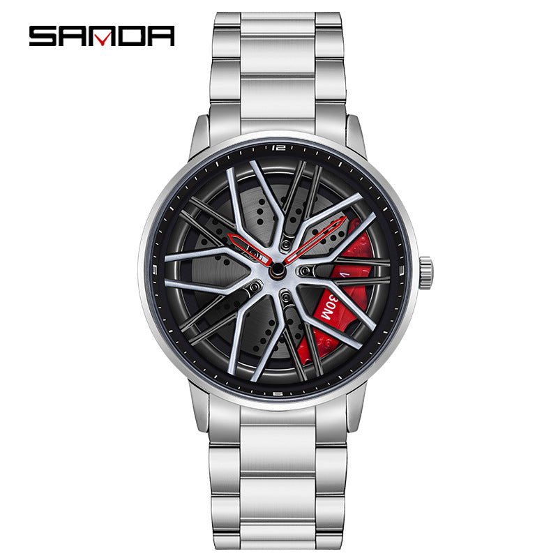 Sanda Classic Men’s Quartz Watch – Stainless Steel Strap, 30M Waterproof, Business Design