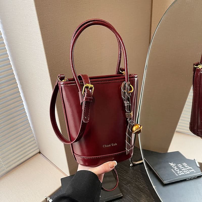 Women’s Retro Bucket Shoulder Bag – Urban Fashion PU Handbag