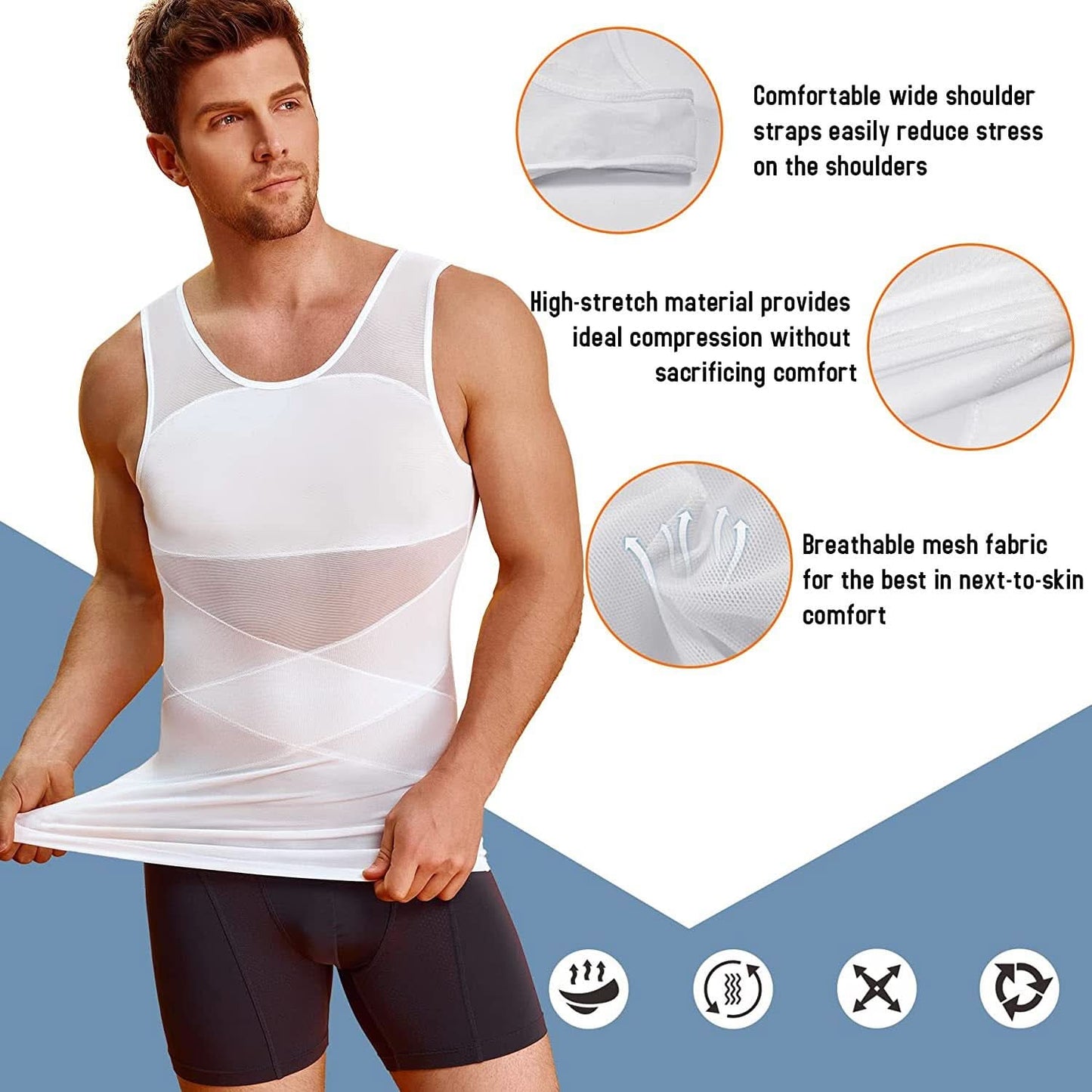 Men's Mesh Body Shaping Compression Vest