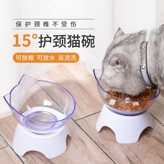 Cat Ear Double Bowl with Stand