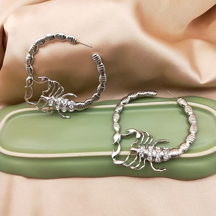 Large Scorpion Earrings with Diamond Detail