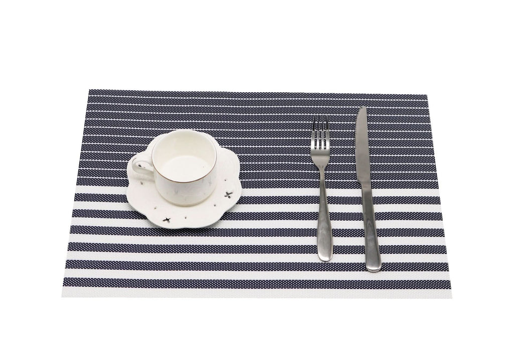 Striped PVC Placemats for Dining Table