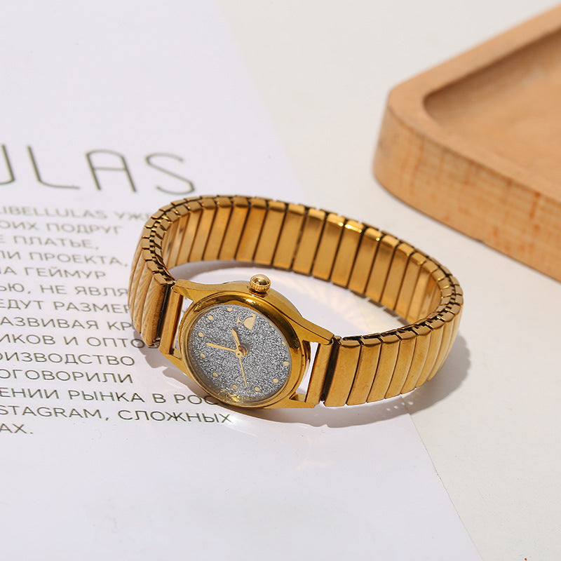 Retro Starry Sky Whale Watch for Women – Small Dial Quartz Watch with World Time
