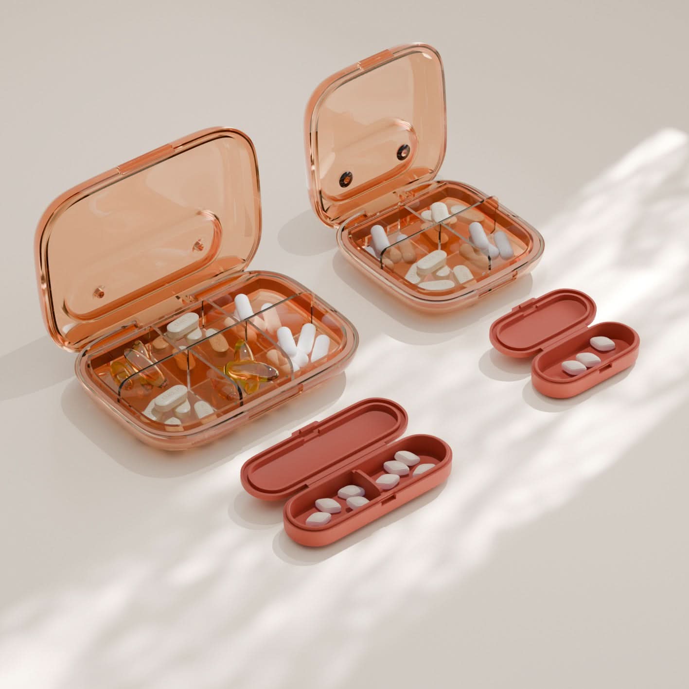 Portable small medicine box three meals a day sealed medicine storage box carry pills medicine packing box