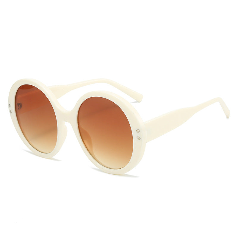 Round Oversized Sunglasses for Women – UV400 Fashion Shades, Street Style