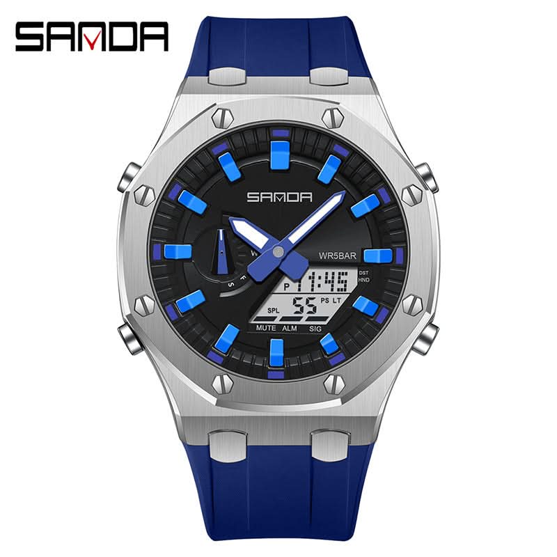 Men's Waterproof Sports Watch – Octagonal Design