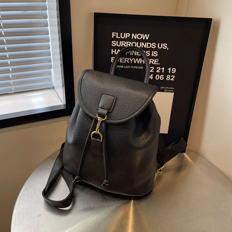 Women's Stylish PU Leather Backpack – Travel & School Bag