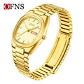 OFNS Women’s Quartz Watch – Luxury Steel Strap, Calendar Display Business Wristwatch