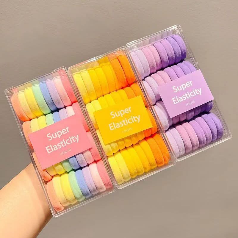 32-Pack High Elastic Hair Ties with Case