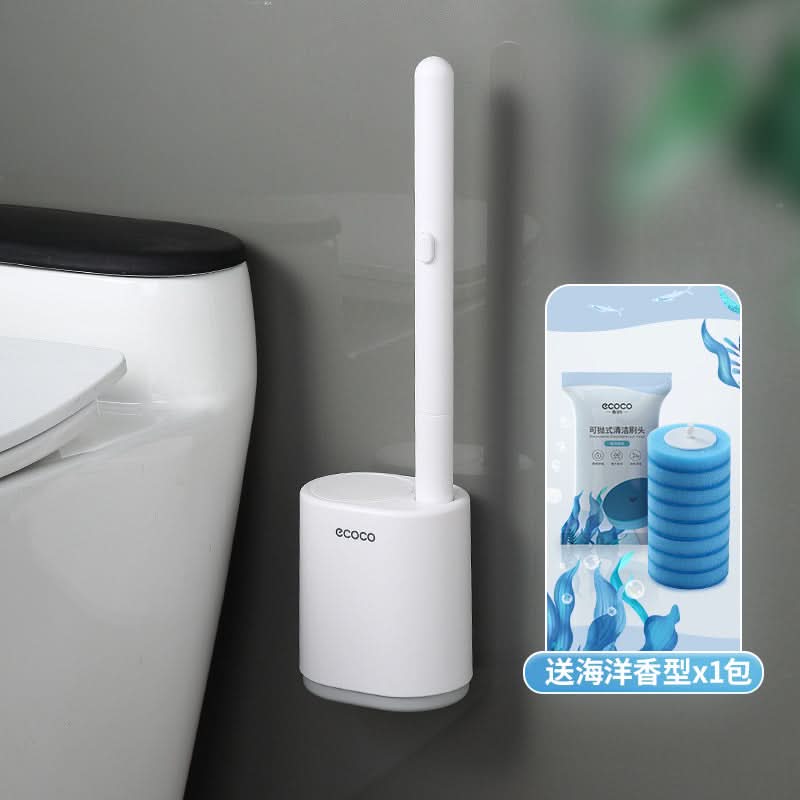 Long-Handle Toilet Brush with Holder – Deep-Cleaning