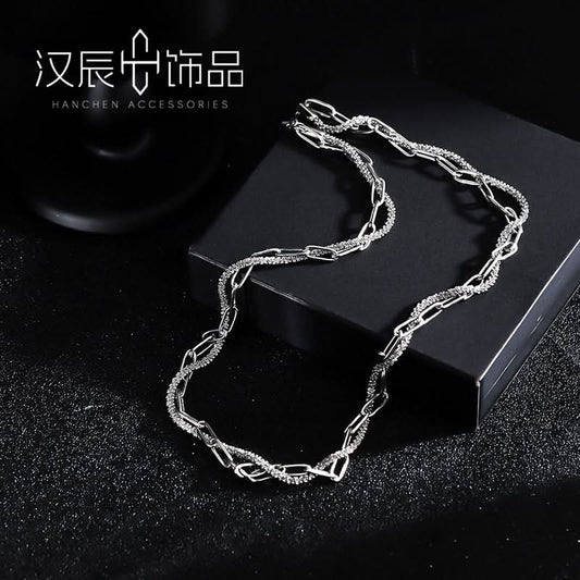 Fashionable Titanium Steel Chain Necklace – Minimalist Clavicle Chain