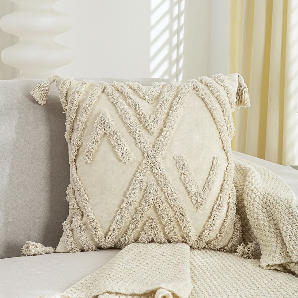 Nordic Red Leaf Velvet Pillow Cover