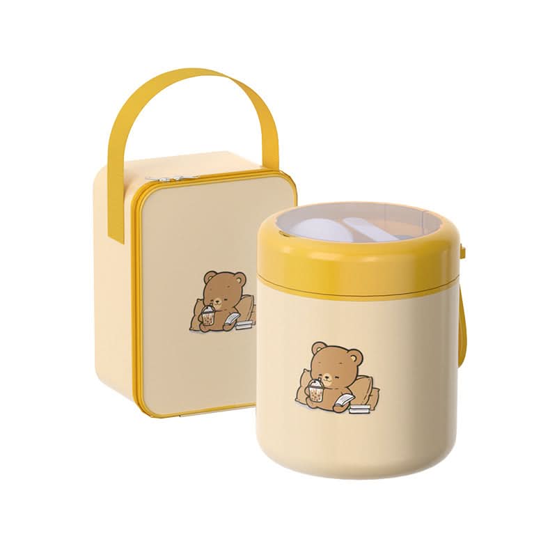 Little Bear Stainless Steel Insulated Breakfast Cup With Bag – 500-710ml