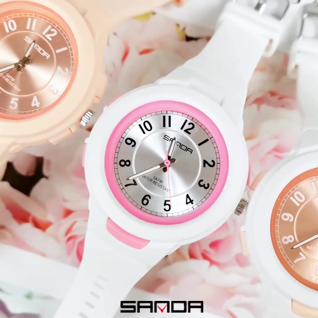 Sanda Waterproof Quartz Watch – Casual Unisex Outdoor Watch with 24-Hour Display