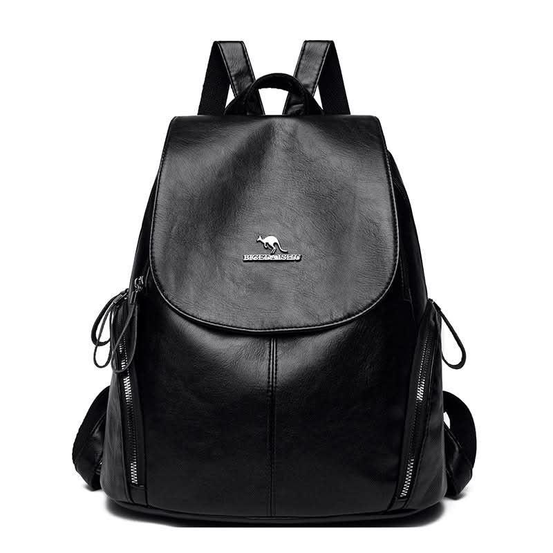Women's Stylish Leather Backpack – Anti-Theft Travel Bag for Daily Use