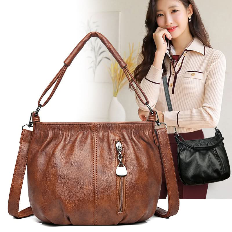 Women's Vintage Crossbody Shoulder Bag with Double Straps