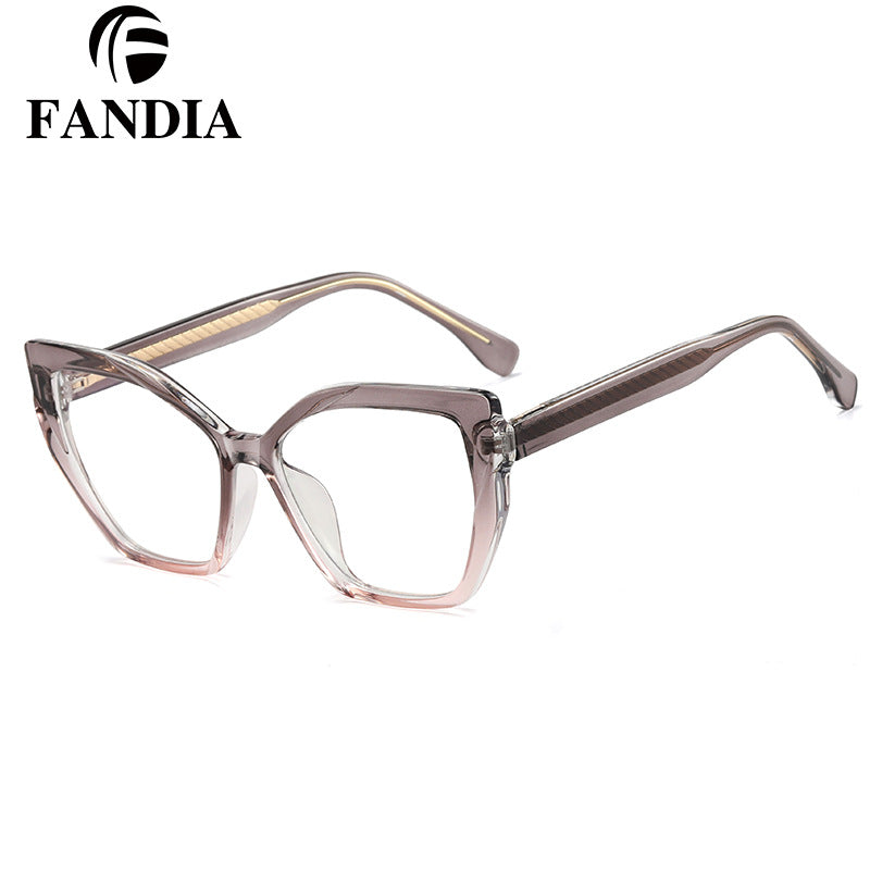 Box Frame Anti-Blue Light Glasses – Geometric Full Frame Flat Mirror Eyewear
