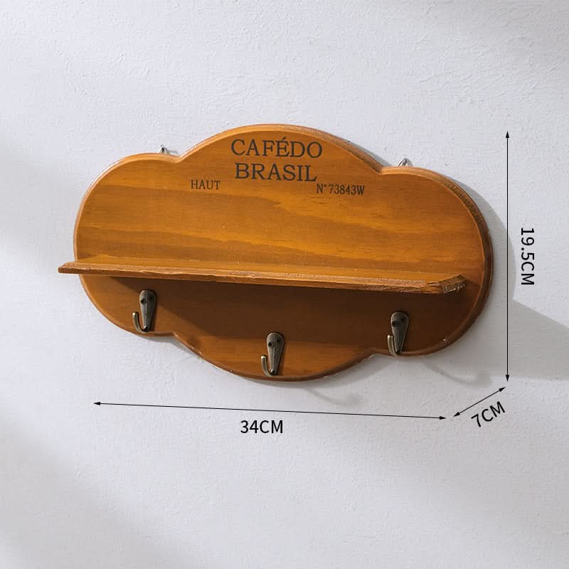 Nordic Cloud Solid Wood Wall-Mounted Coat Rack