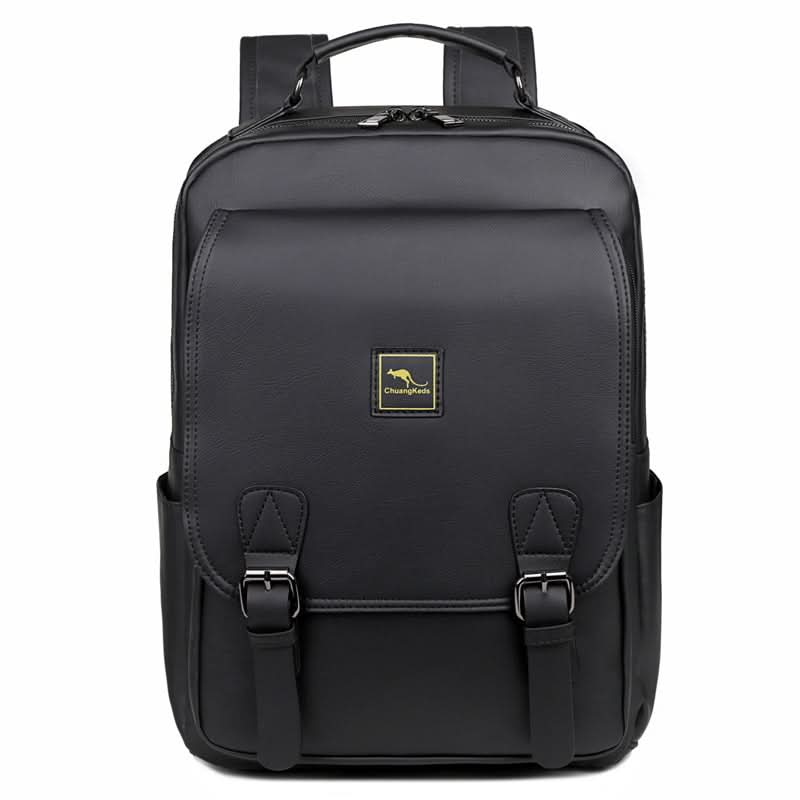 Men's Retro Style PU Leather Backpack – Travel School Bag