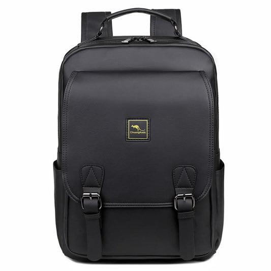 Men’s Large-Capacity PU Leather Backpack – Stylish School & Sports Bag