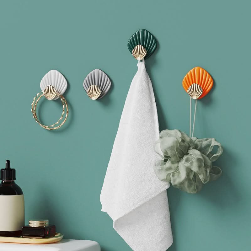 Luxury Shell Adhesive Wall Hook – No-Drill, Heavy-Duty Stick-On Hanger