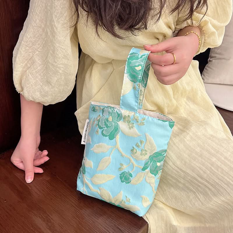 Small Floral Print Bucket Bag – Casual Women’s Handbag