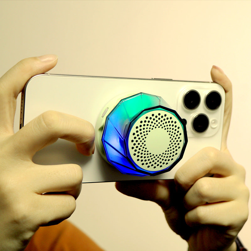 Magnetic Bluetooth Speaker – Portable RGB LED Light Wireless Mini Subwoofer